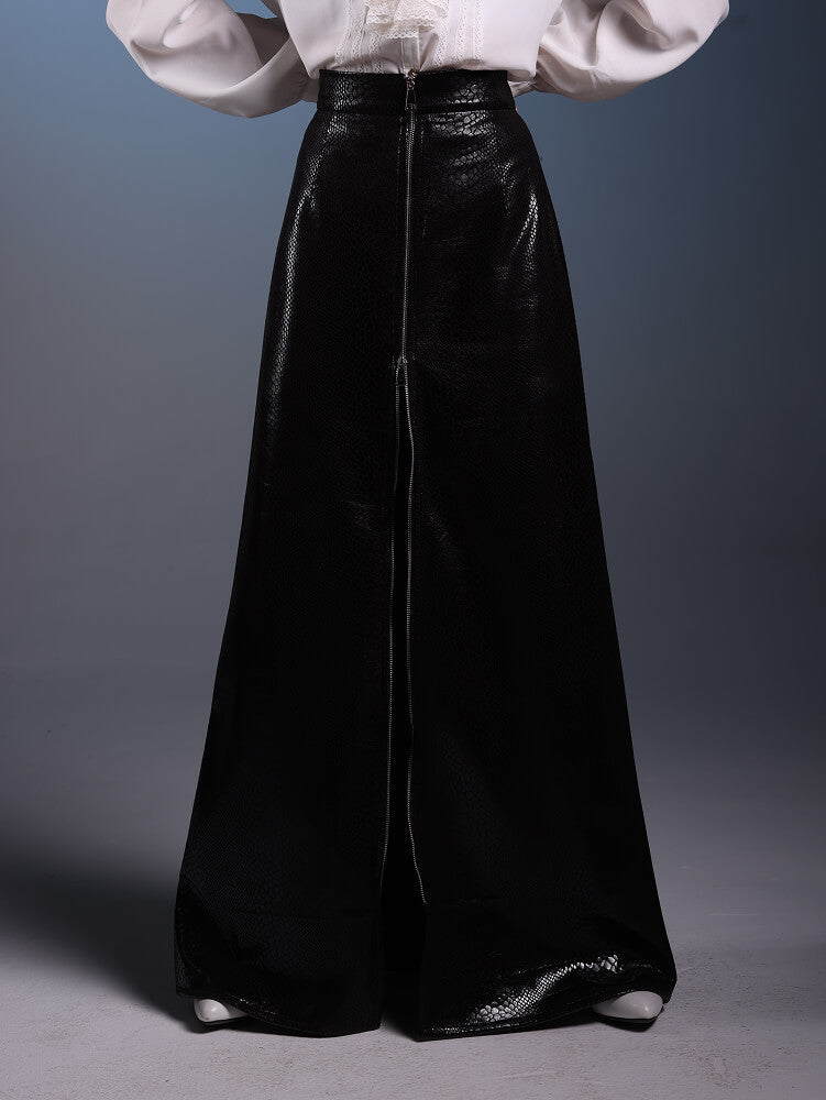 Faux Leather Maxi Skirt