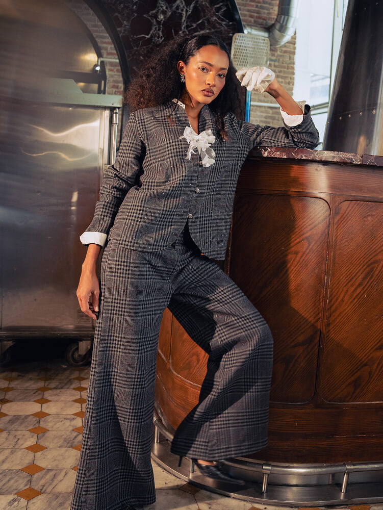 Charcoal Glen Plaid Blazer