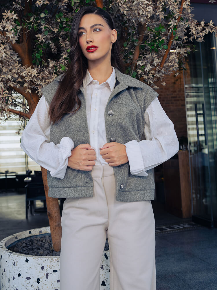 Convertible Wool Utility Jacket