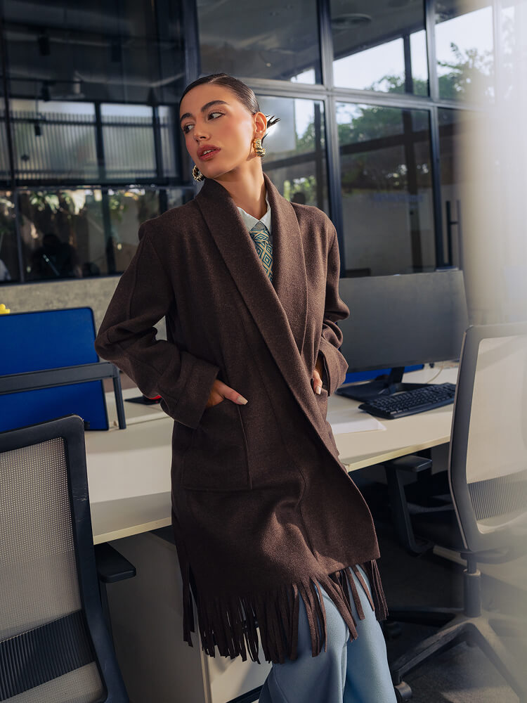 The Fringe Wrap Coat