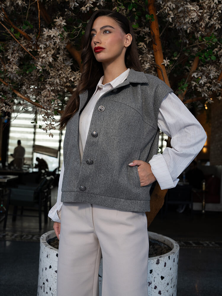 Convertible Wool Utility Jacket