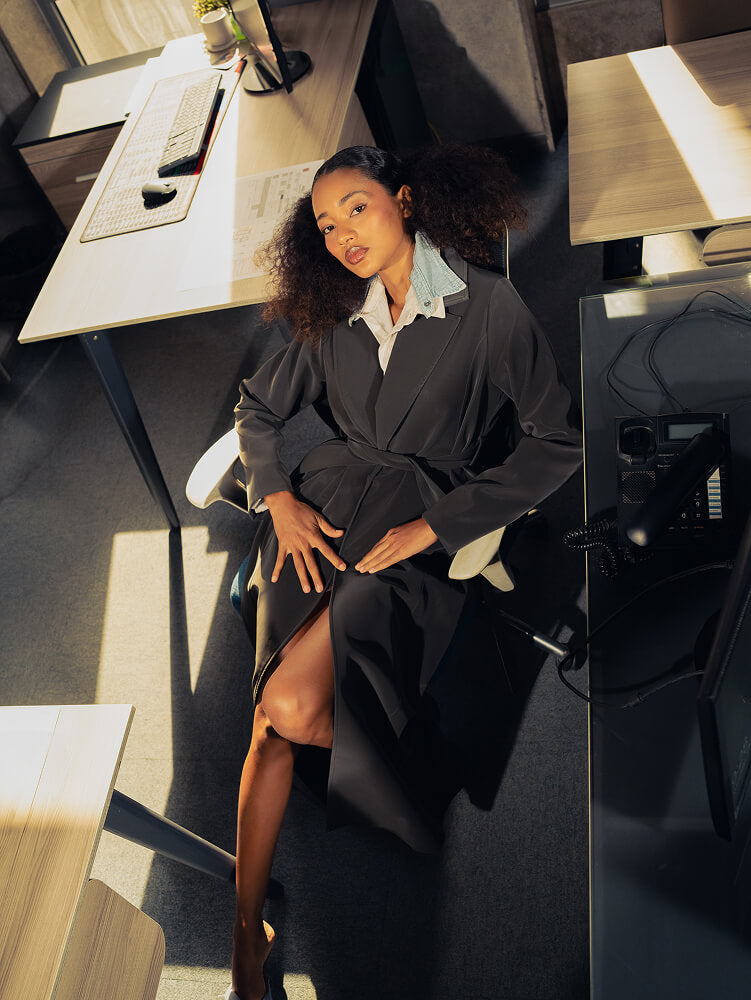 Long Belted Trench Coat