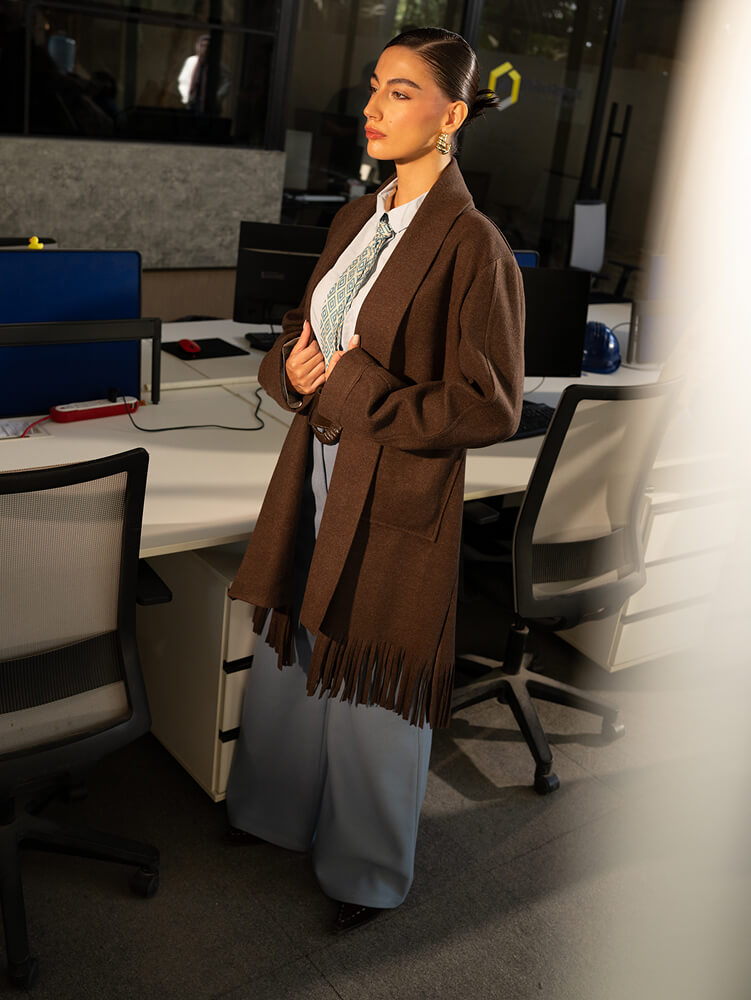 The Fringe Wrap Coat