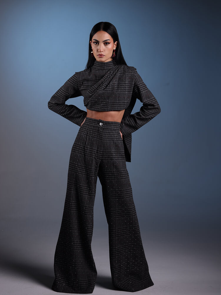 Charcoal Glen Plaid Cap