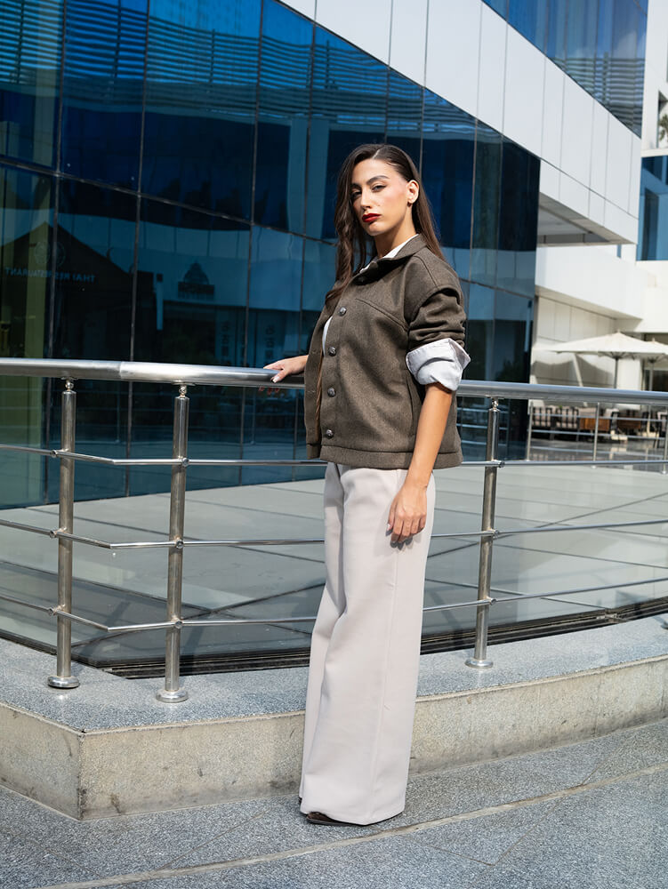 Convertible Wool Utility Jacket